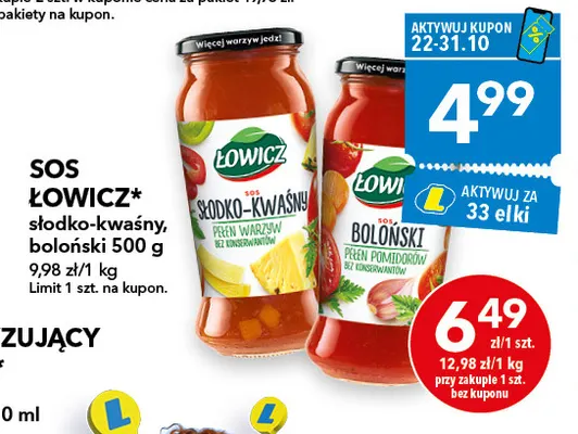 Sos Łowicz słodko-kwaśny promocja w LEWIATAN