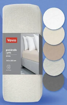 Prześcieradło z gumką jersey Vavio 140x200cm promocja w POLOmarket