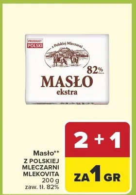 Masło Z POLSKIEJ MLECZARNI MLEKOVITA promocja w Carrefour