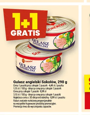 Gulasz angielski Sokołów promocja w Twój Market