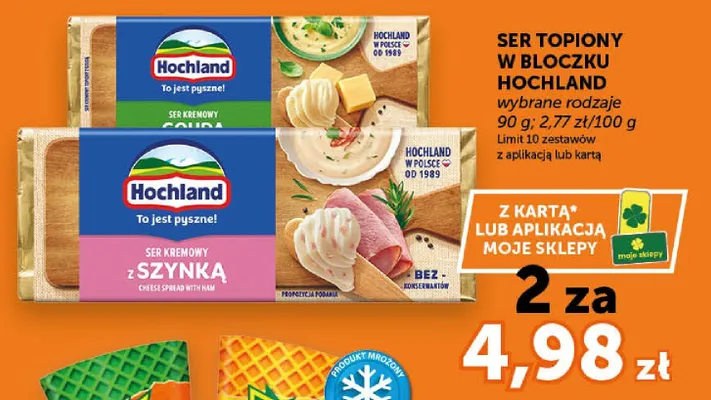 Ser topiony w bloczku Hochland Gouda promocja w Euro Sklep