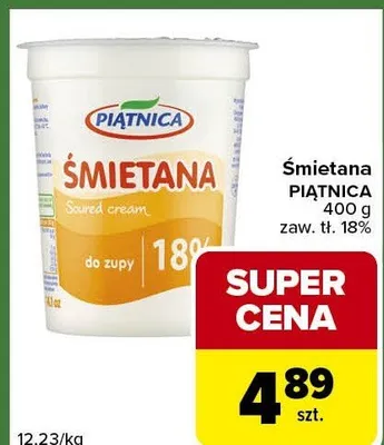 Śmietana zaw. tł. 18% promocja w Carrefour Express
