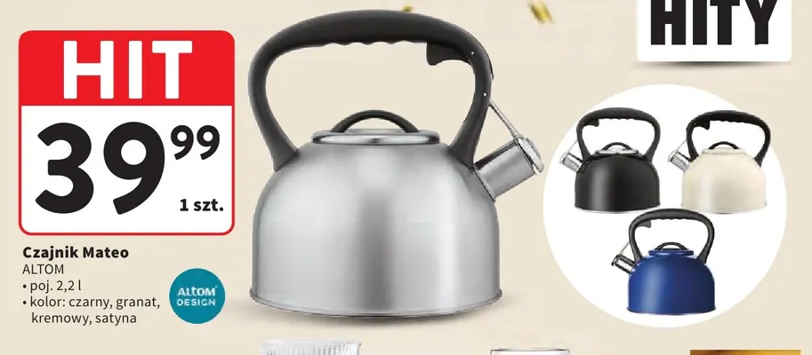 Czajnik Mateo 2,2 l Altom promocja w Intermarche