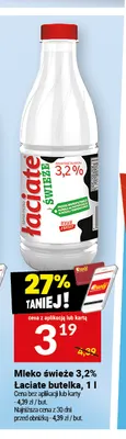 Mleko świeże Łaciate 3,2% promocja w Twój Market