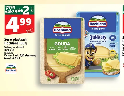 Ser w plastrach Junior Hochland promocja w TOPAZ