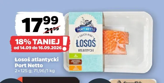 Łosoś atlantycki Port Netto 2-pak promocja w Netto