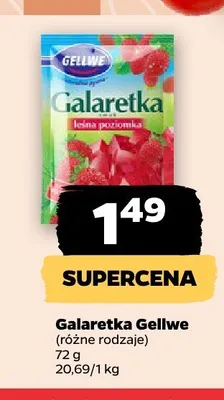 Galaretka Gellwe leśna poziomka promocja w Netto