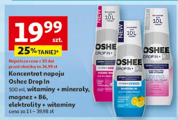 Koncentrat napoju Oshee Drop In promocja w Auchan