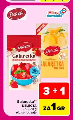 Galaretka mleczna bananowa Delecta promocja w Carrefour