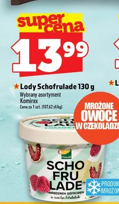 Lody Schofrulade malinowe w białej czekoladzie promocja w TOPAZ