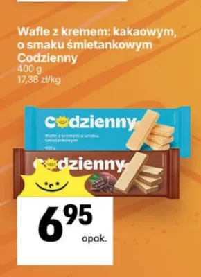 Wafle z kremem o smaku śmietankowym Codzienny promocja w Delikatesy Centrum