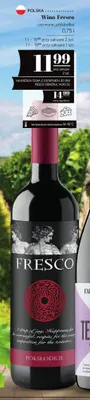 Wino czerwone Fresco półsłodkie promocja w POLOmarket