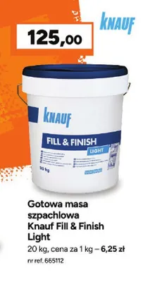 Gotowa masa szpachlowa Knauf Fill & Finish Light promocja w Bricoman