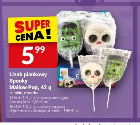 Lizak piankowy Spooky Mallow Pop zombie promocja w Twój Market