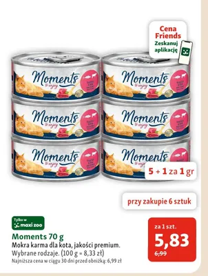 Mokra karma dla kota Moments Thunfisch & Huhn promocja w MAXI ZOO