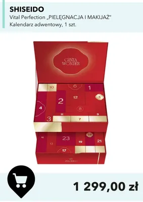 Kalendarz adwentowy Vital Perfection „Pielęgnacja i makijaż” Shiseido promocja w Douglas