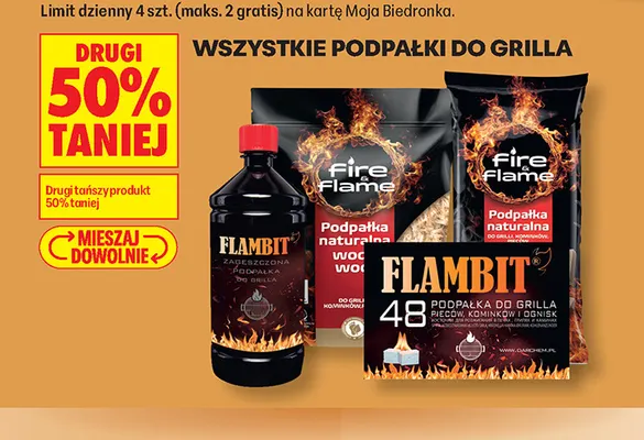 Podpałka do grilla Flambit promocja w Biedronka