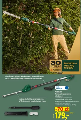 Akumulatorowe nożyce teleskopowe Parkside promocja w Lidl