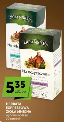 Herbata expressowa Zioła Mnicha na oczyszczanie promocja w Groszek