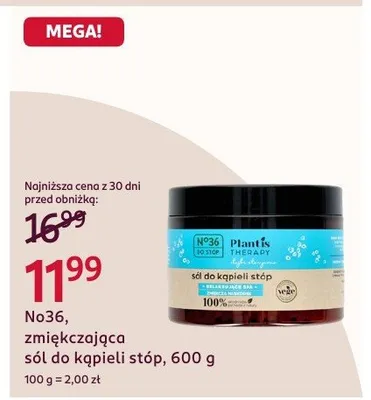 Zmiękczająca sól do kąpieli stóp, 600 g promocja w Rossmann