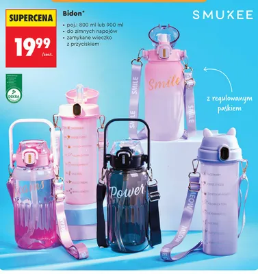 Bidon SMUKEE 800 ml promocja w Biedronka