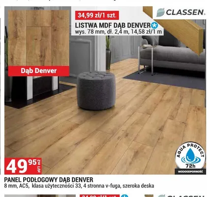 Listwa MDF Classen Dąb Denver promocja w Merkury Market