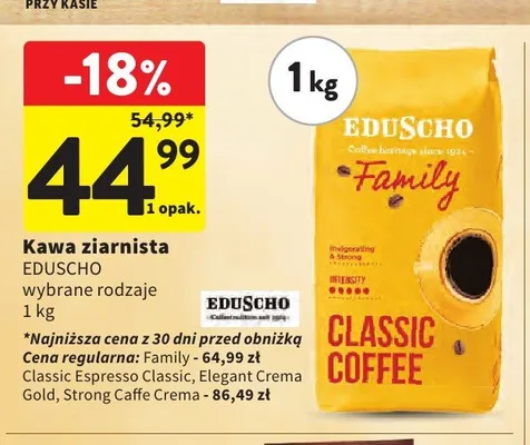 Kawa ziarnista Eduscho Classic Espresso Classic promocja w Intermarche