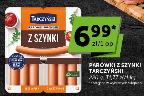 Parówki z szynki Tarczyński promocja w Euro Sklep