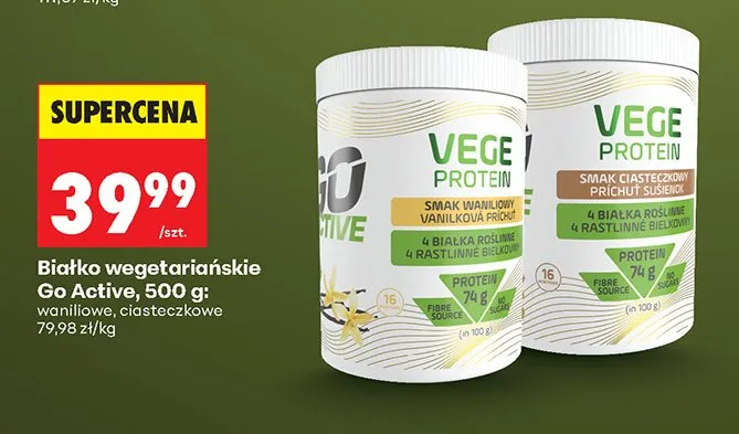 Białko wegetariańskie waniliowe promocja w Biedronka