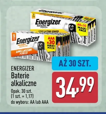 Baterie alkaliczne Aa Energizer promocja w Aldi