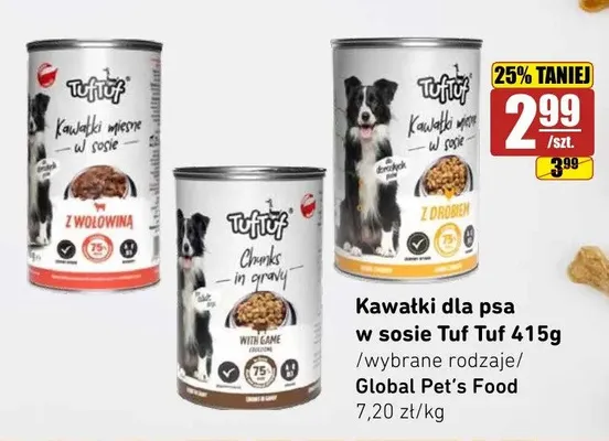 Karma dla psa kawałki w sosie Tuf Tuf z dziczyzną promocja w API Market