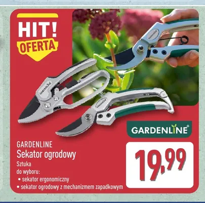 Sekator ogrodowy z mechanizmem zapadkowym Gardenline promocja w Aldi