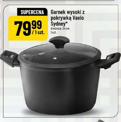 Garnek wysoki z pokrywką Vavio Sydney średnica: 24cm promocja w POLOmarket