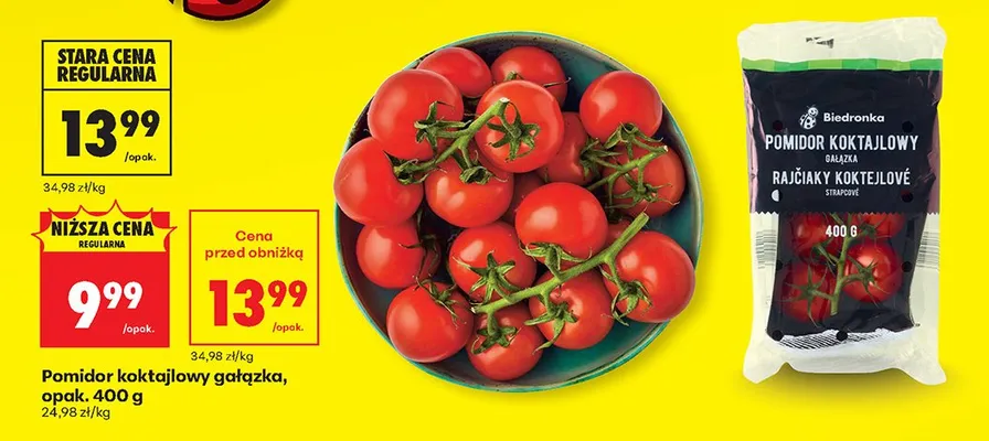 Pomidor koktajlowy gałązka Biedronka promocja w Biedronka