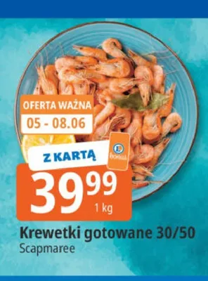 Krewetki gotowane 30/50 Scapmaree promocja w Leclerc