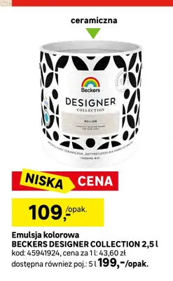 Emulsja kolorowa Beckers Designer Collection promocja w Leroy Merlin