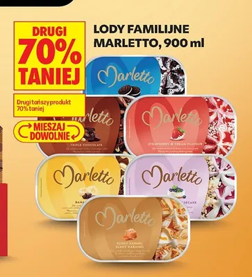 Lody familijne Marletto Słony Karmel promocja w Biedronka