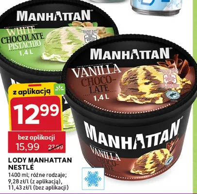 Lody Manhattan Vanilla Chocolate Nestlé promocja w Stokrotka