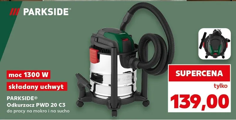Odkurzacz PWD 20 C3 do pracy na mokro i na sucho promocja w Kaufland