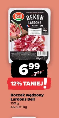 Boczek wędzony Lardons Bell promocja w Netto