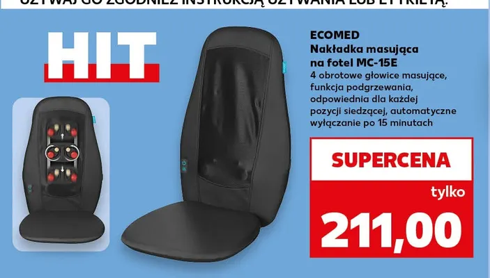 Nakładka masująca na fotel Ecomed MC-15E promocja w Kaufland