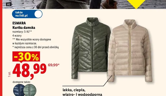 Kurtka damska Esmara promocja w Lidl