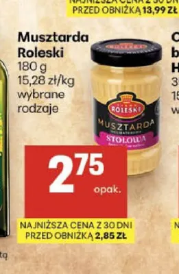 Musztarda Roleski stołowa promocja w Delikatesy Centrum