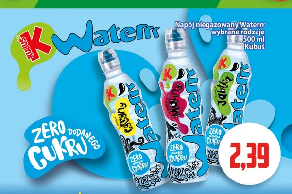 Napój niegazowany malina Kubuś Waterrr promocja w Kupiec