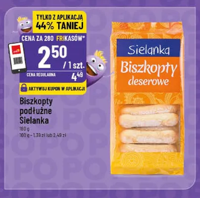 Biszkopty podłużne Sielanka promocja w POLOmarket