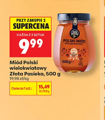 Miód polski wielokwiatowy Złota Pasieka promocja w Biedronka
