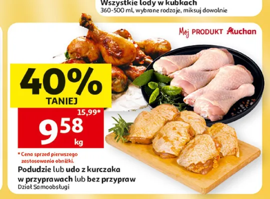 Podudzie z kurczaka w przyprawach promocja w Auchan