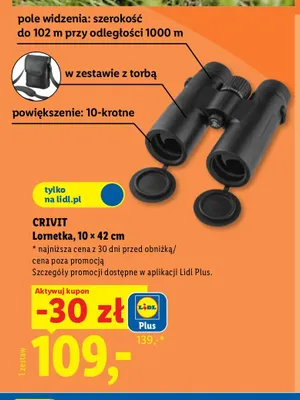 Lornetka 10x42 cm Crivit promocja w Lidl