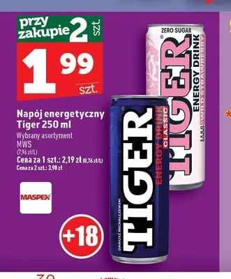 Napój energetyczny Tiger Classic promocja w TOPAZ