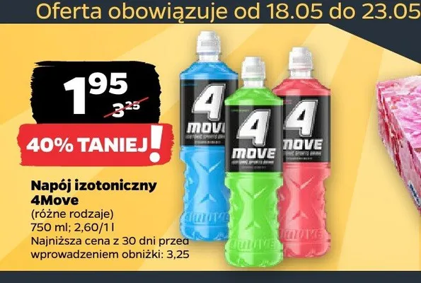 Napój izotoniczny 4Move promocja w Netto